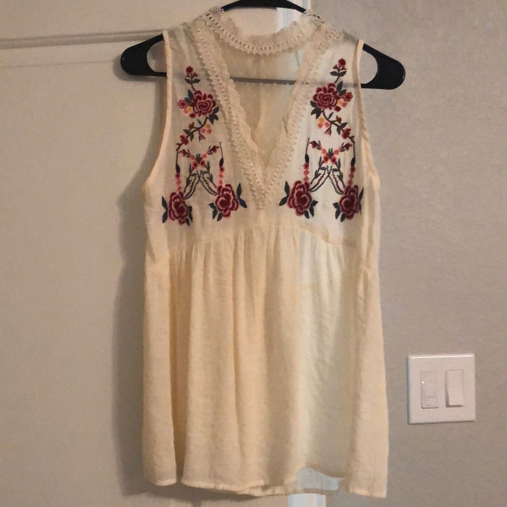 Embroidered top